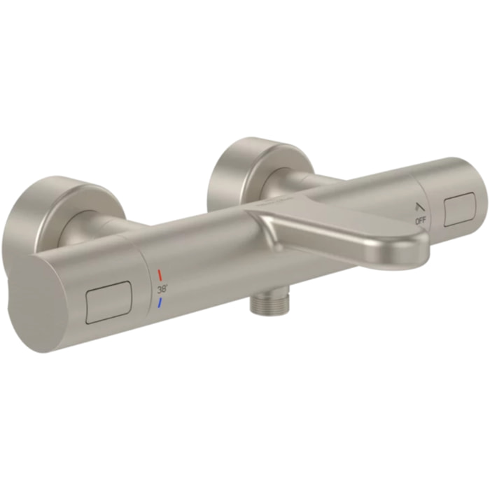 Mitigeur bain douche thermostatique Universal Taps & Fittings rond Brushed Nickel Matt