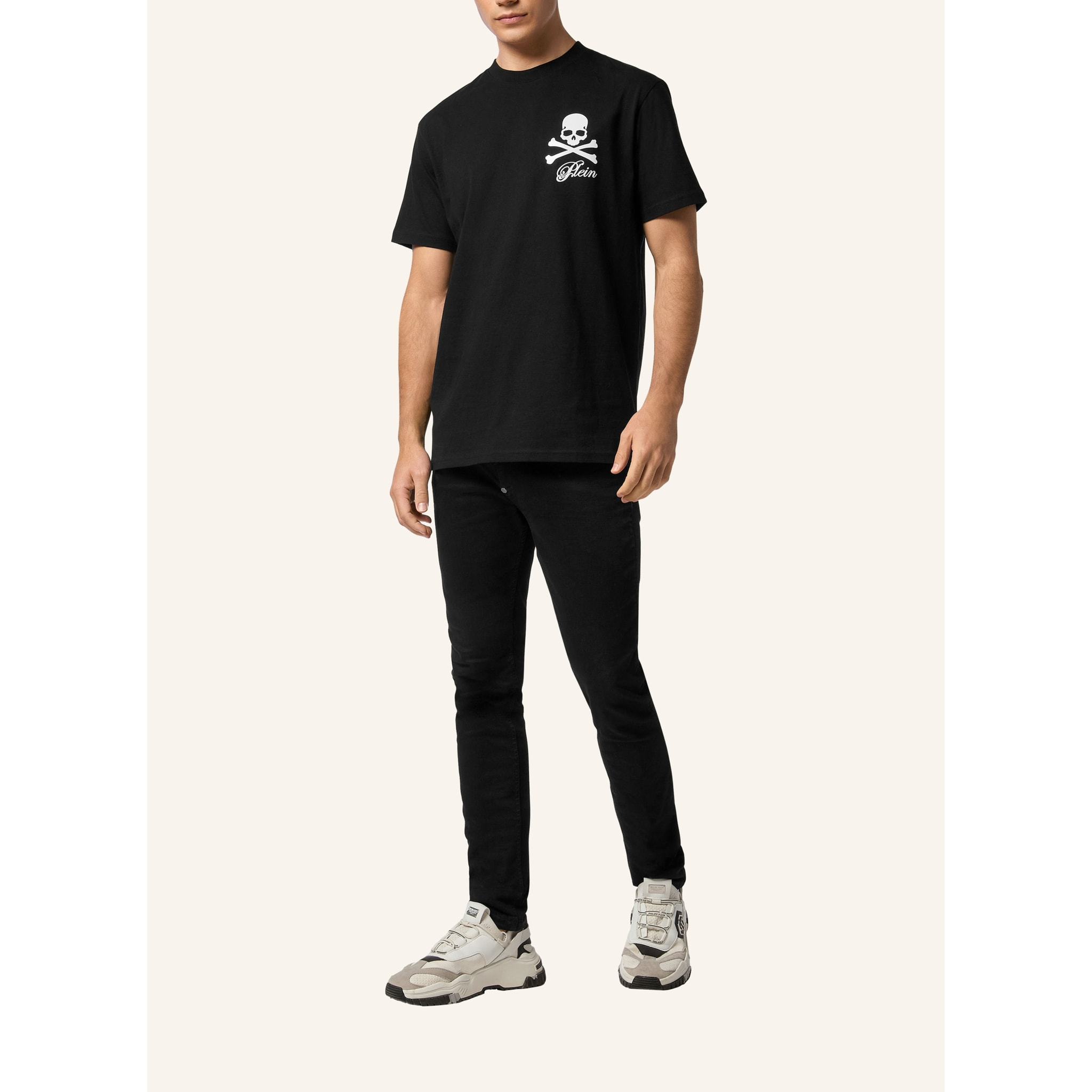 PHILIPP PLEIN Maglietta girocollo Ls SKULL