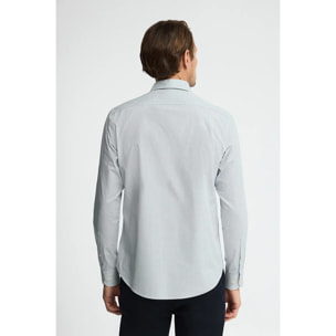 Camisa vichy azul claro de corte slim con logo Rigby Go