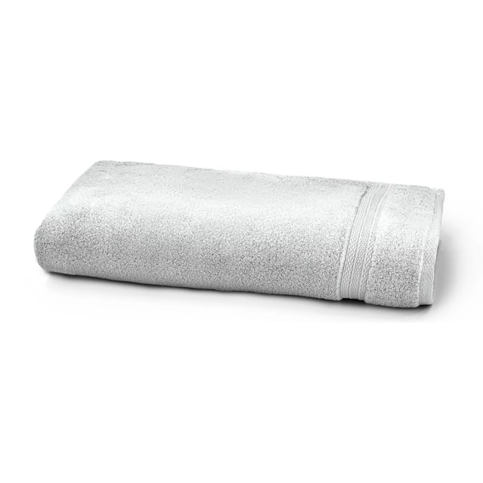 Drap de douche pur coton 550 g/m² uni gris Elea nuage