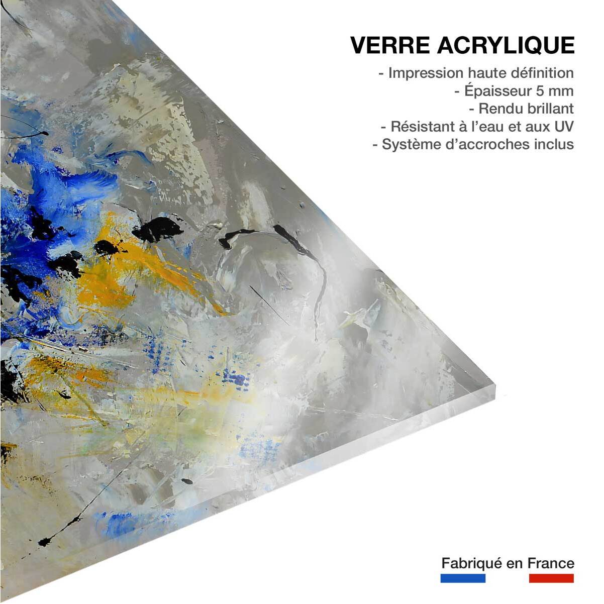 Tableau reproduction abstract art par pol Tableau plexiglas