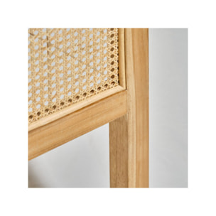 Tête de lit 160 cm en bois de teck et rotin style exotique - LINA
