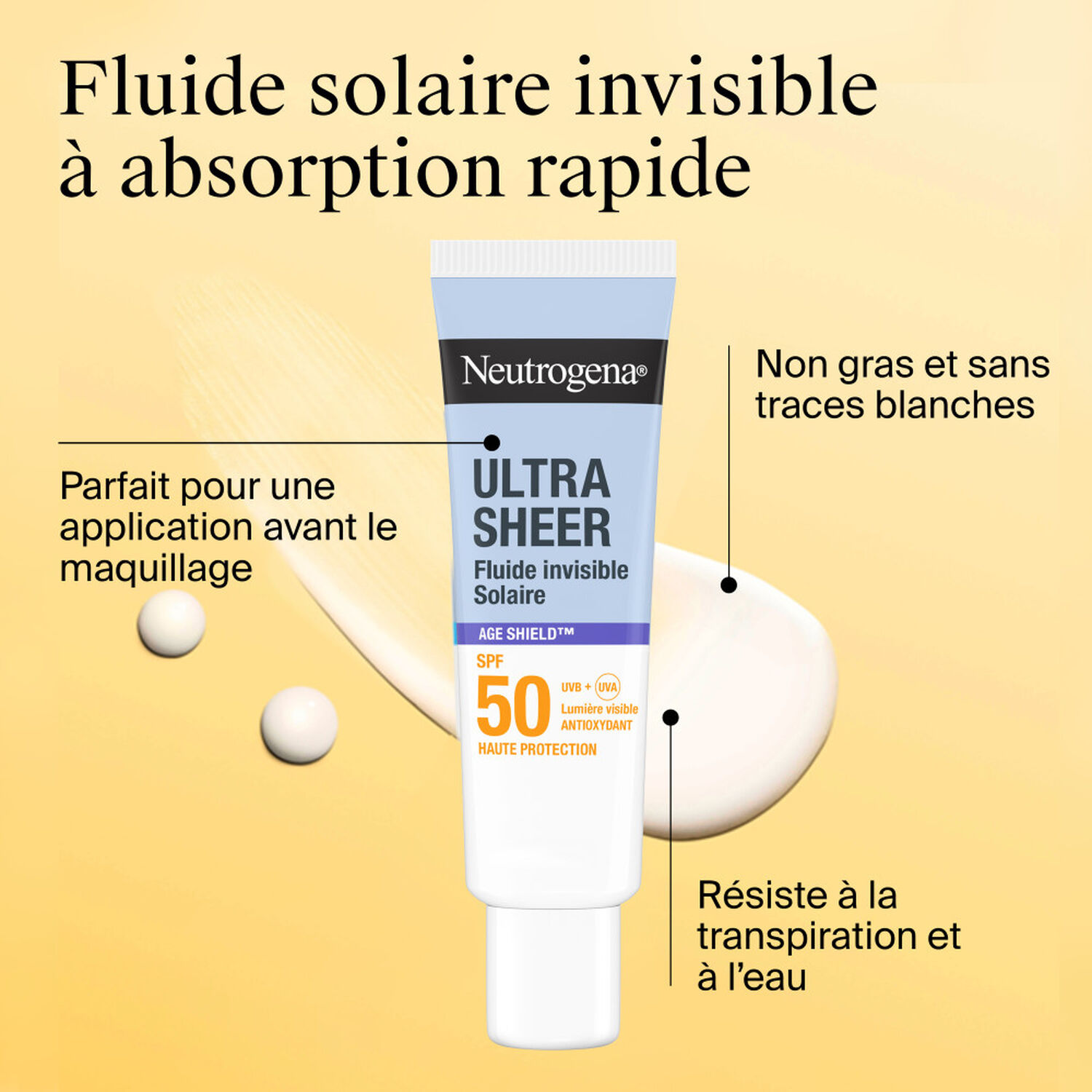 Ultra Sheer SPF 50 - Fluide Solaire Invisible Ultra Sheer Anti-Âge 50ml