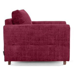 Rune - fauteuil en velours texturé - Prune