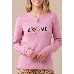 Pigiama donna invernale in caldo cotone articolo animalier. Noidinotte