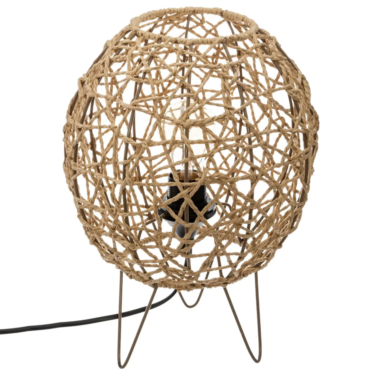 Lampe "Raahe" beige H34cm