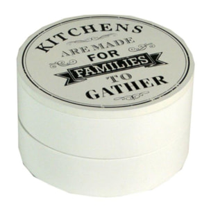 Scatola in legno kitchens 2 piani 8 scomparti cmø17h10