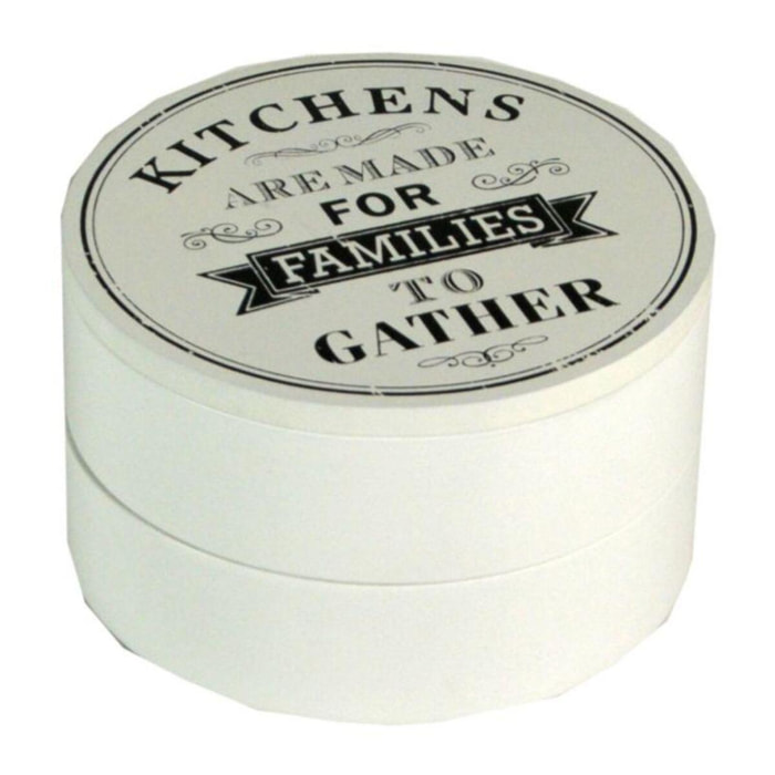 Scatola in legno kitchens 2 piani 8 scomparti cmø17h10