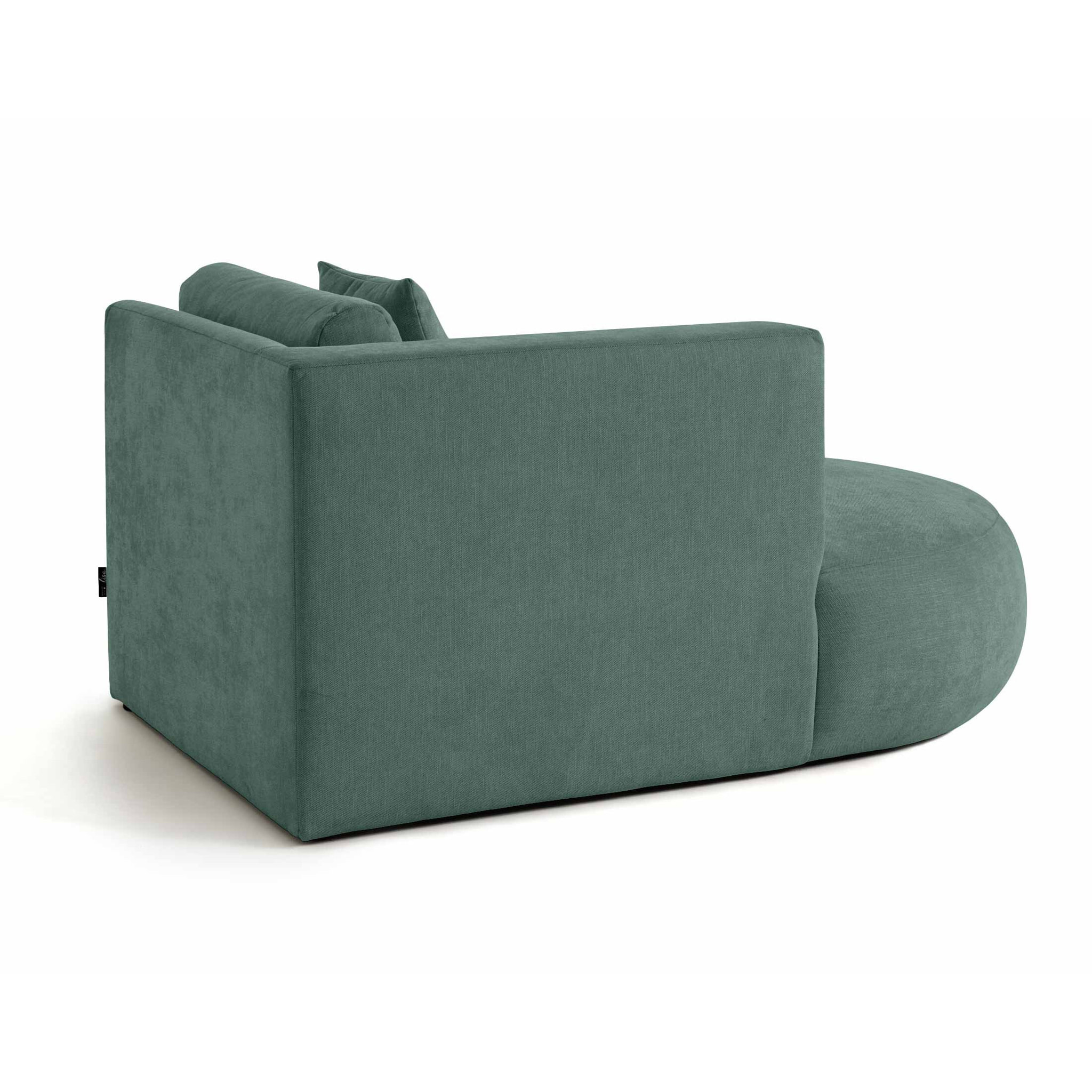 Santorini - module d'assise méridienne gauche - en tissu texturé - Vert