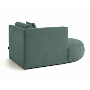Santorini - module d'assise méridienne gauche - en tissu texturé - Vert