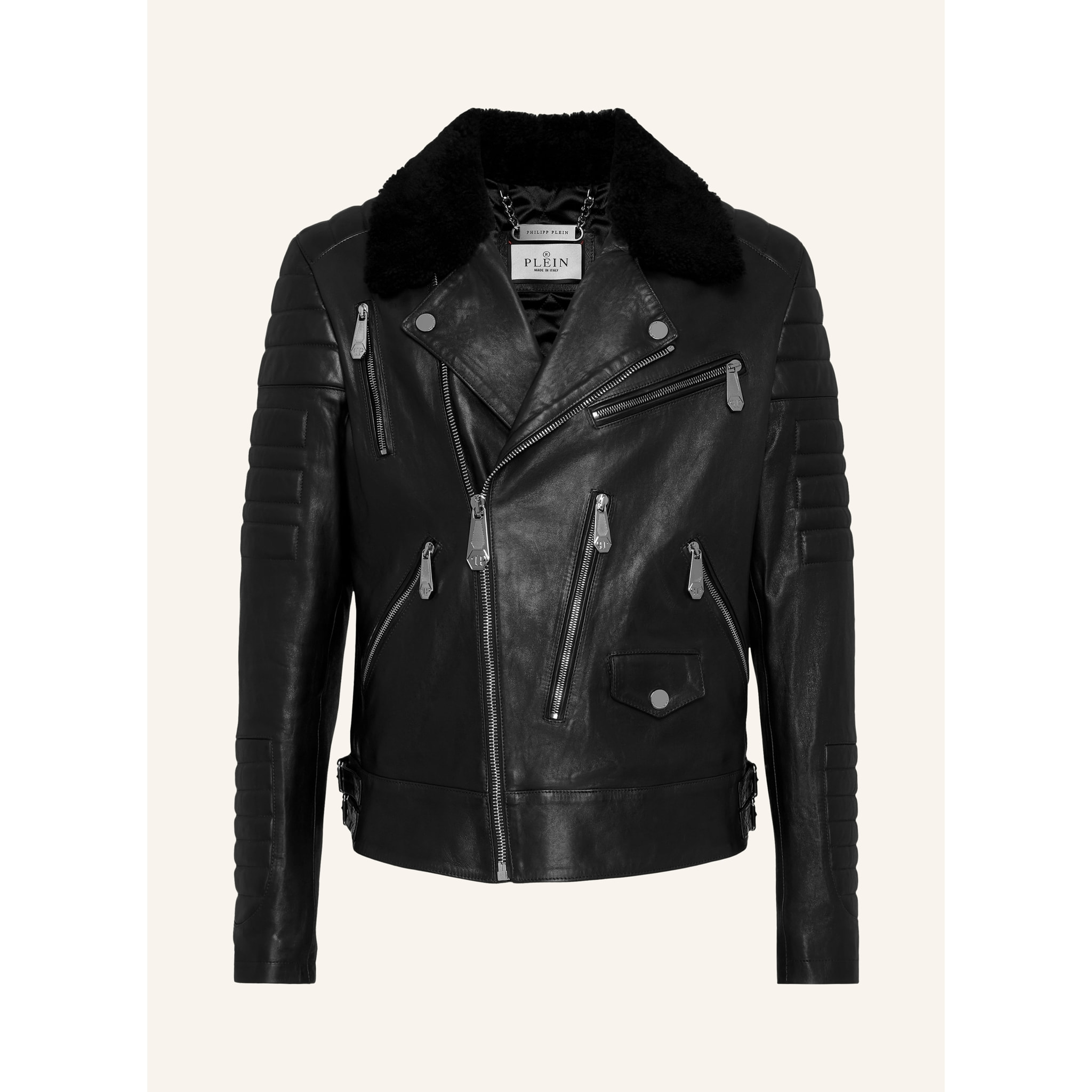 PHILIPP PLEIN Biker de cuero