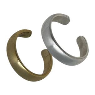 Conjunto de earcuff mixto en latón plata 10µ y dorado