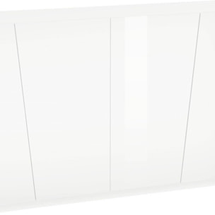 Credenza moderna a 4 ante, Made in Italy, Madia da cucina, Buffet di design da soggiorno, cm 159x43h86, colore Bianco lucido