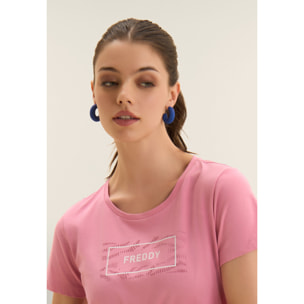 T-shirt con Logo FREDDY su Grafica Ondulata