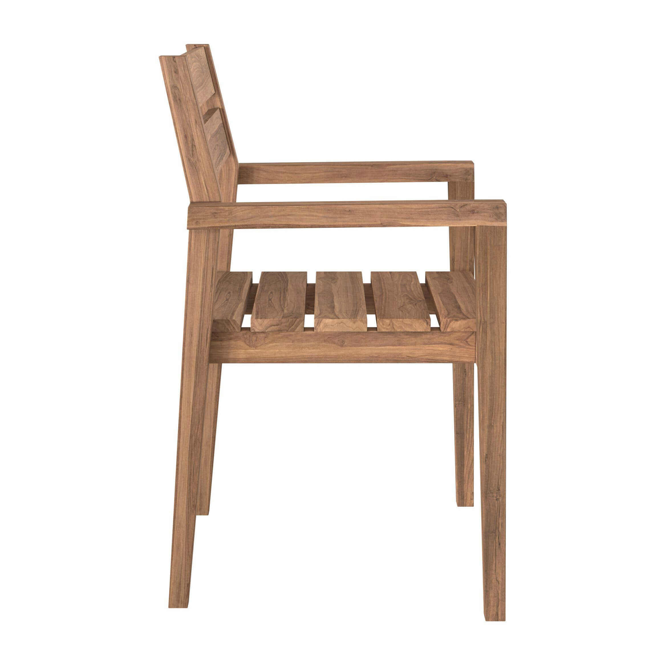 Lot de 2 chaises de jardin en bois de teck - Lucia