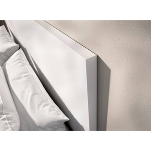 Letto matrimonialeLupit, Sommier per camera da letto, Giroletto per stanza, Struttura porta materasso, 266x205 h100 cm, Bianco
