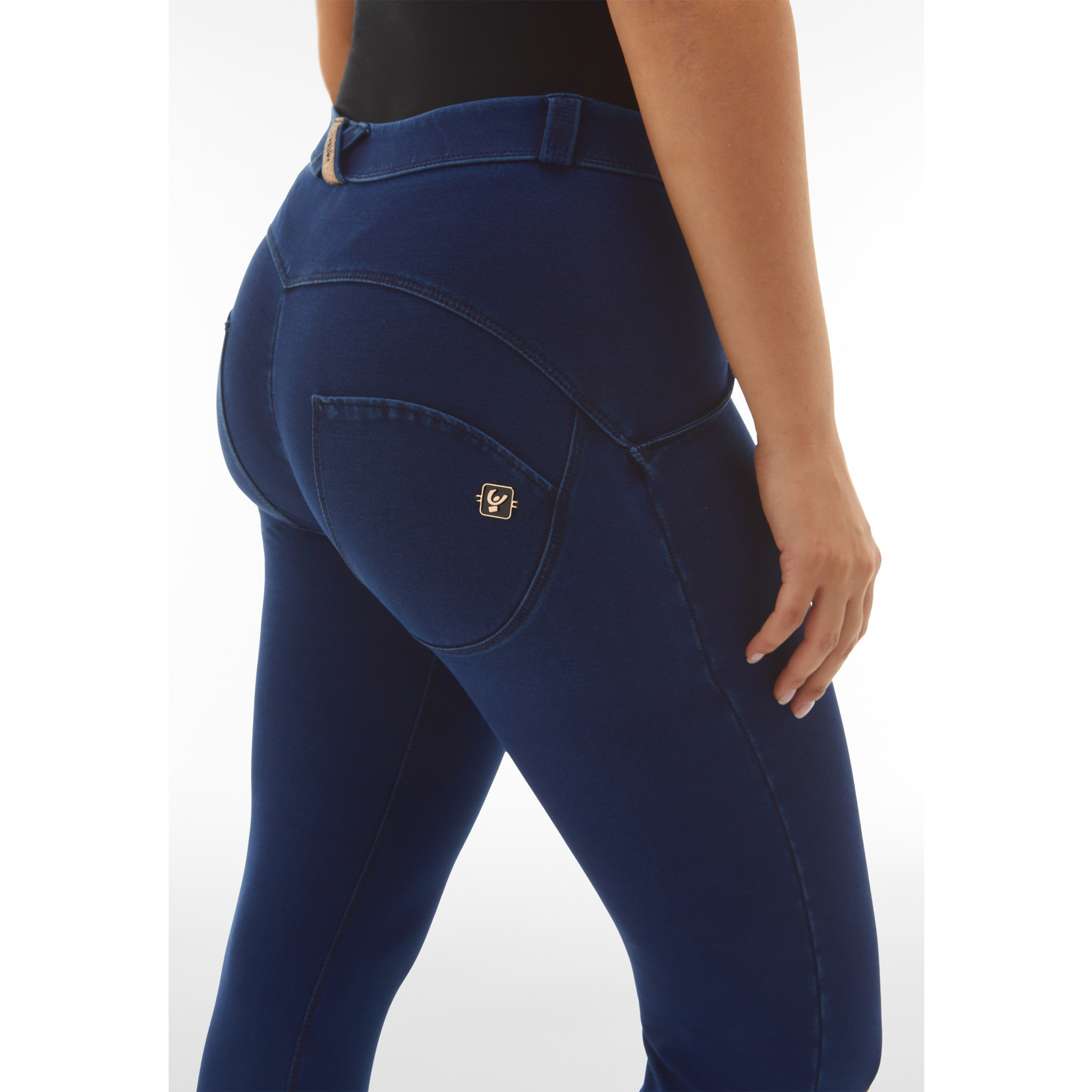 Jeggings push up WR.UP® vita regular con ghette sul fondo