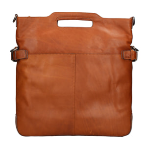 Borsa a tracolla  da uomo In Vera pelle Made in Italy 34x38x3 cm