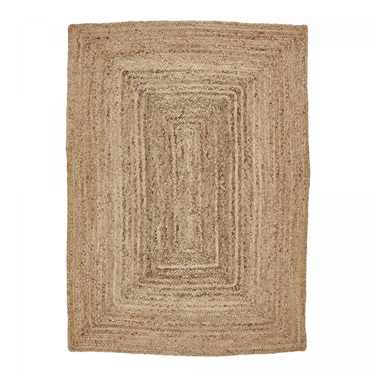Tapis jute fait à la main motif uni HALA