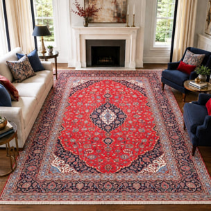 Tapis d'orient au motif oriental, noué main en laine, ARAL