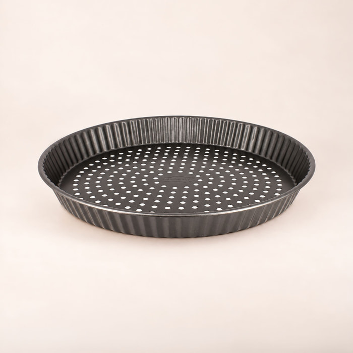 Moule à tarte perforé en acier carbone 30cm AMANDINE