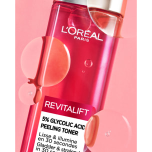 L'Oréal Paris Peeling Toner Revitalift à l'Acide Glycolique 5% - lotion effet peeling lissante et illuminante