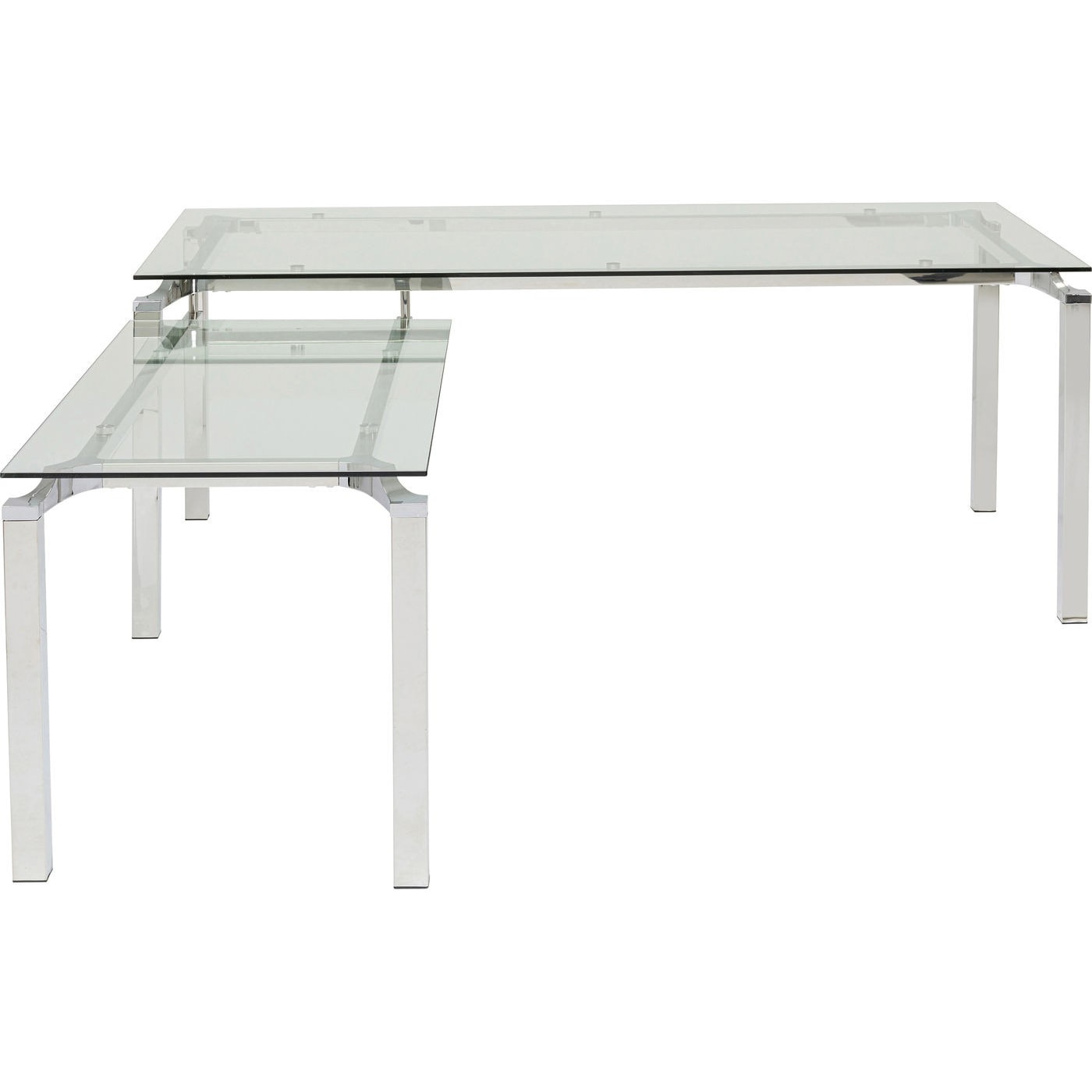 Bureau d'angle Lorenco chrome Kare Design