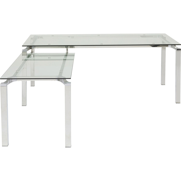 Bureau d'angle Lorenco chrome Kare Design