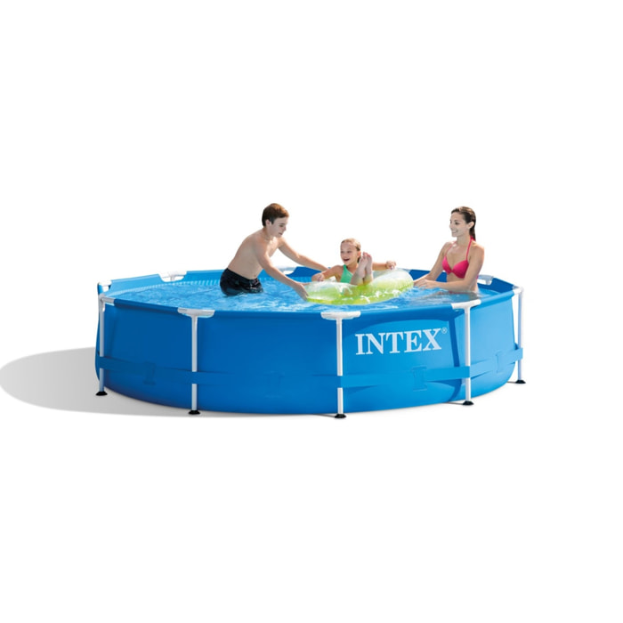 Intex Piscina Metal Frame rotonda con Pompa Filtro, 305x76 cm