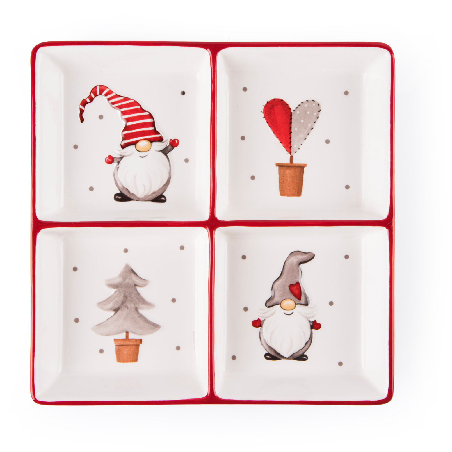 Piatto a Servire Excelsa - Gnomo, Ceramica Bianca