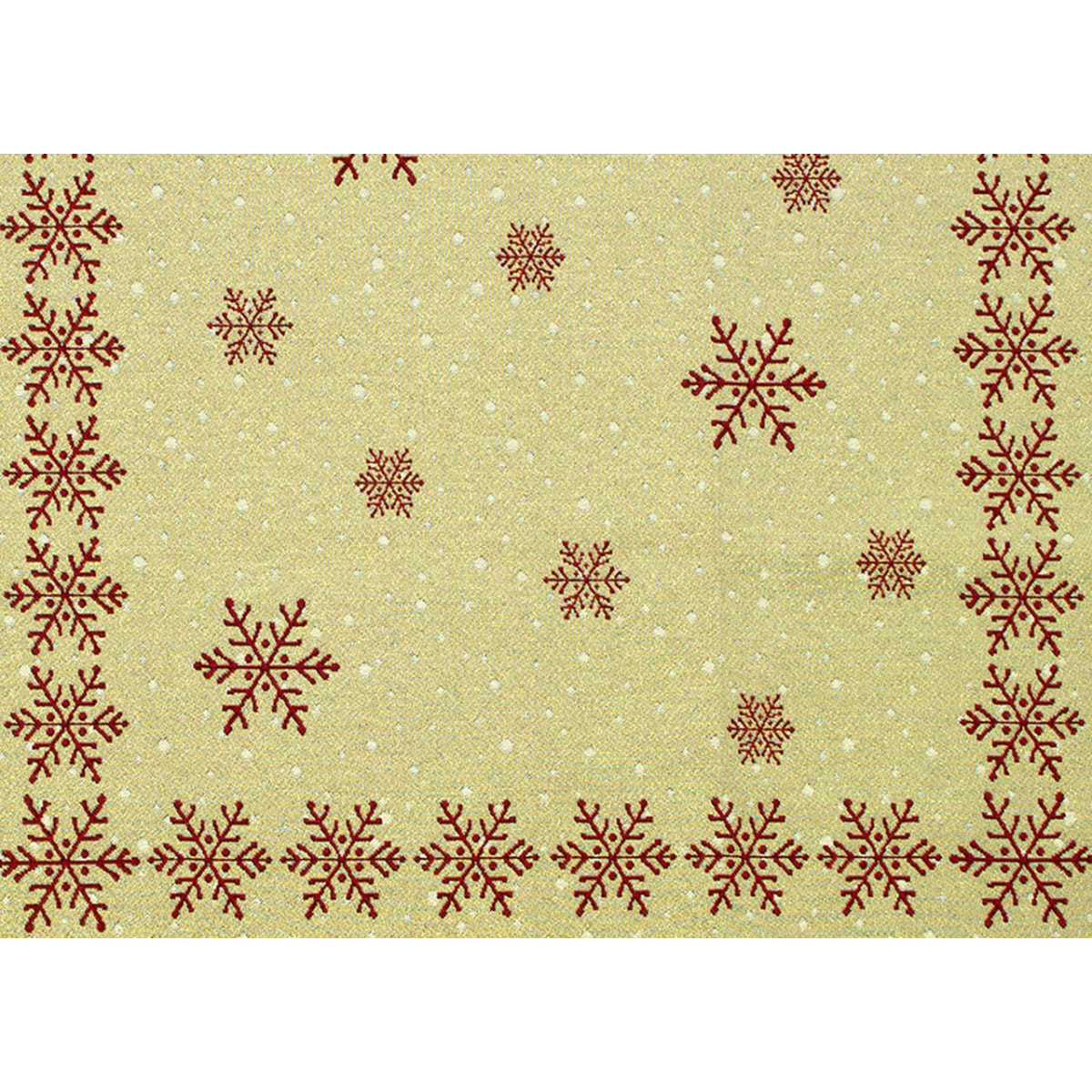 Copritavola Natalizio Tessuto Gobelin Disegno Gnomo Cuore  100*100