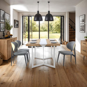 Mesa de comedor Jokul 180 Blanco - Roble