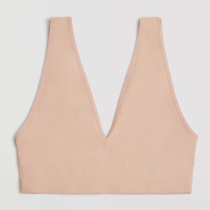 Reggiseno imbottito senza ferretto beige