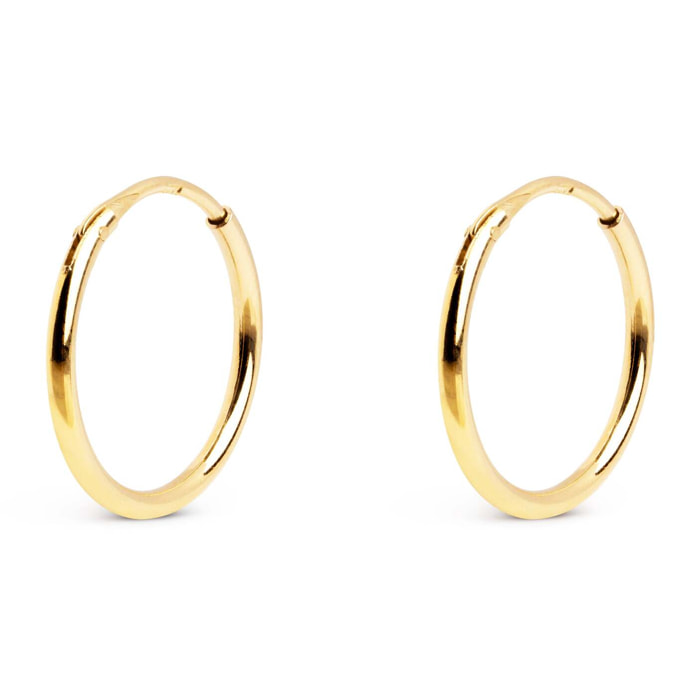 Pendientes Aro Maria S Baño Oro