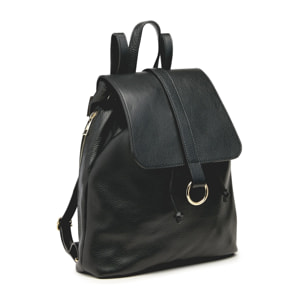 Borse Donna colore Nero-in pelle Made in Italy 33x36x11cm