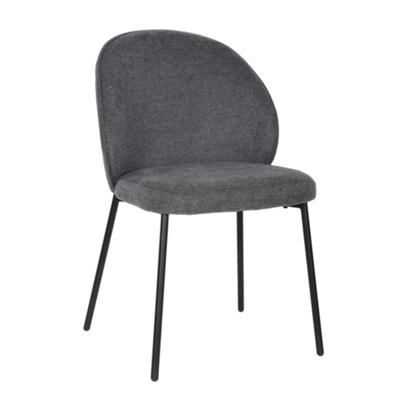 Chaise épurée en tissu avec pieds fins en métal - MARTHA