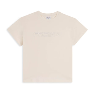 T-shirt bambina con logo FREDDY in strass