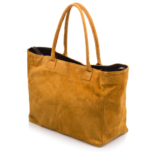 Annagrazia Borsa Shopper Donna.Pelle autentica Camoscio