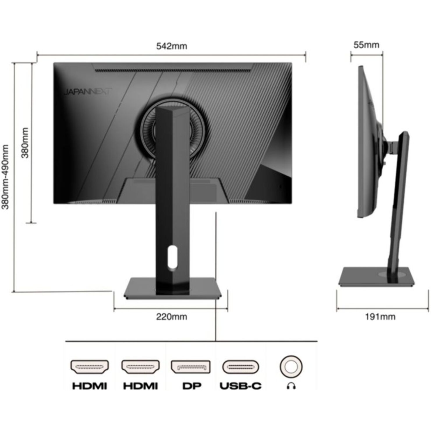 Ecran PC 4K JAPANNEXT JAPANNEXT JN-IPS2380UHDR-C65W-HSP 24'' IPS 4K HDR10 USB-C 65W KVM