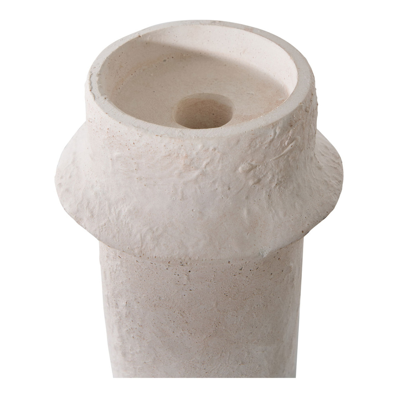 Set 2 portacandele in cemento bianco Vikasa Home