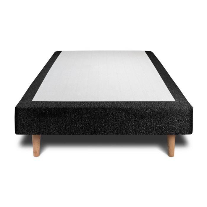 Sommier Tapissier Bouclette Ep20 - pieds bois