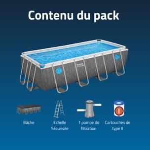 Bestway Piscine hors sol - Rectangulaire - Steel Pro Max - Splashview - 488 x 244 x 122 cm