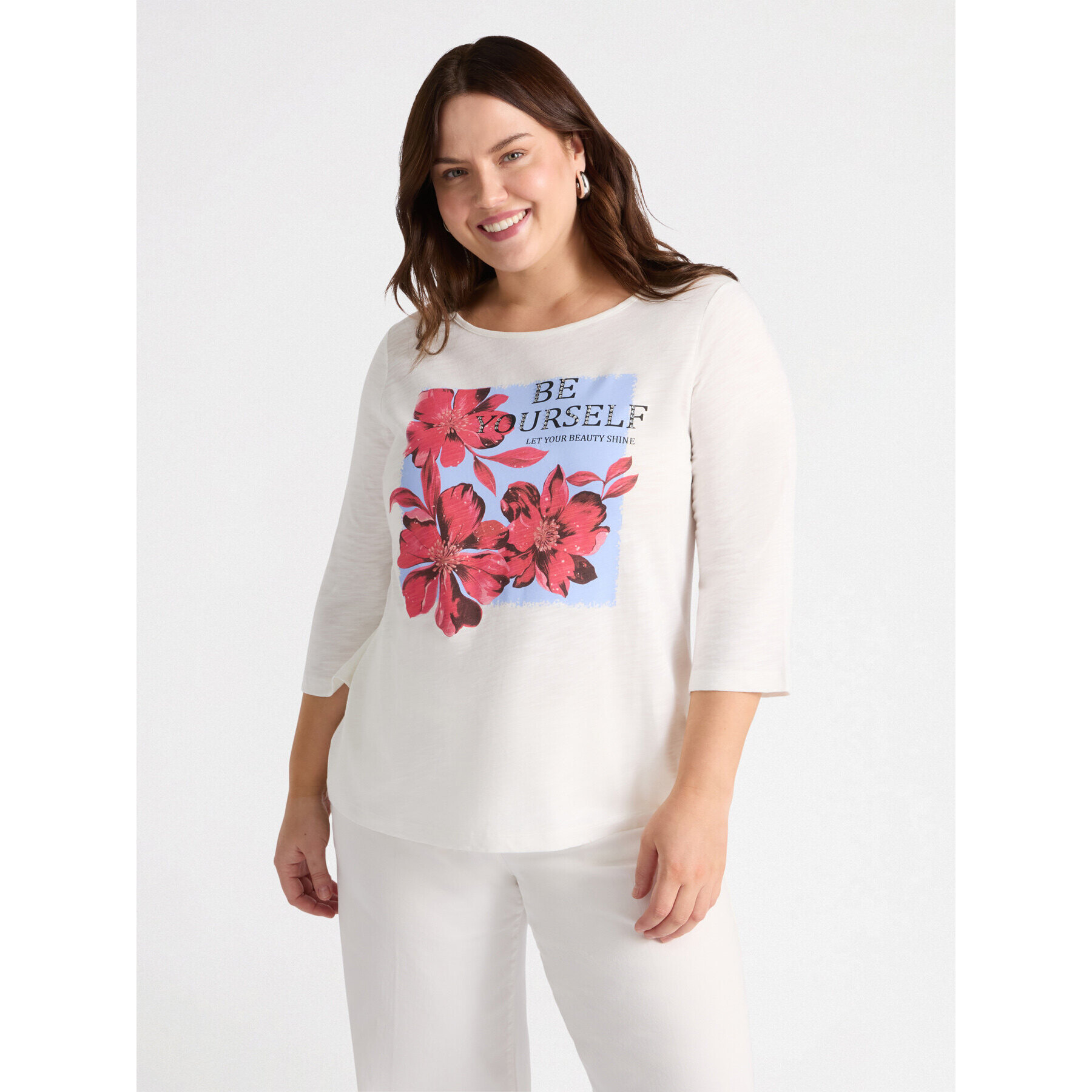 Fiorella Rubino - Camiseta con estampado y escritura - Blanco