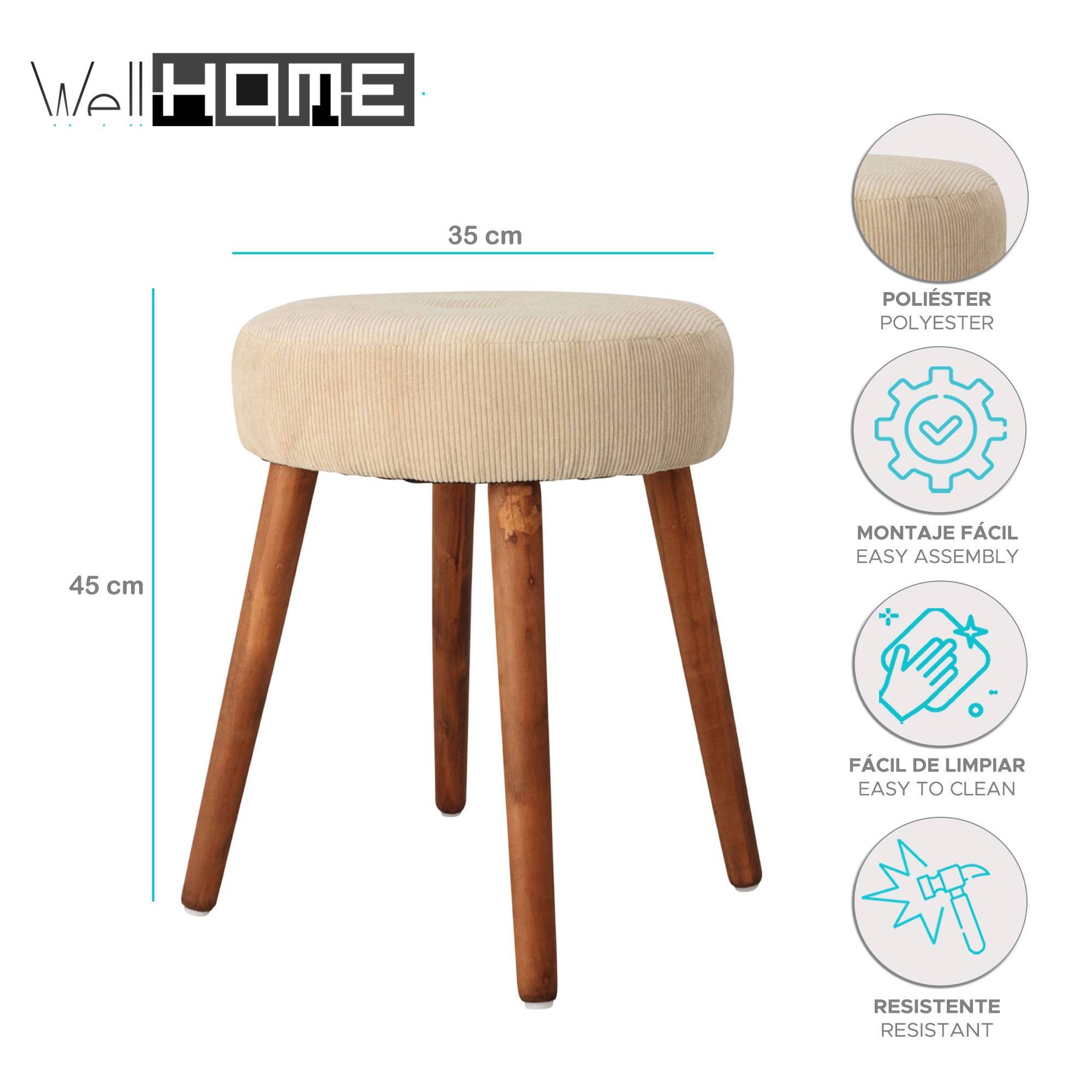 Taburete 
35x45cm Color Beige