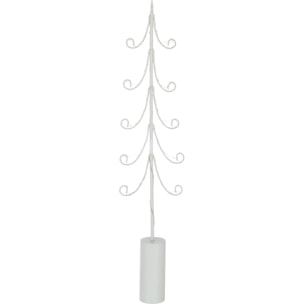 J-Line décoration Arbre Base Cylindre - fer - blanc - large - 4 pcs - LED