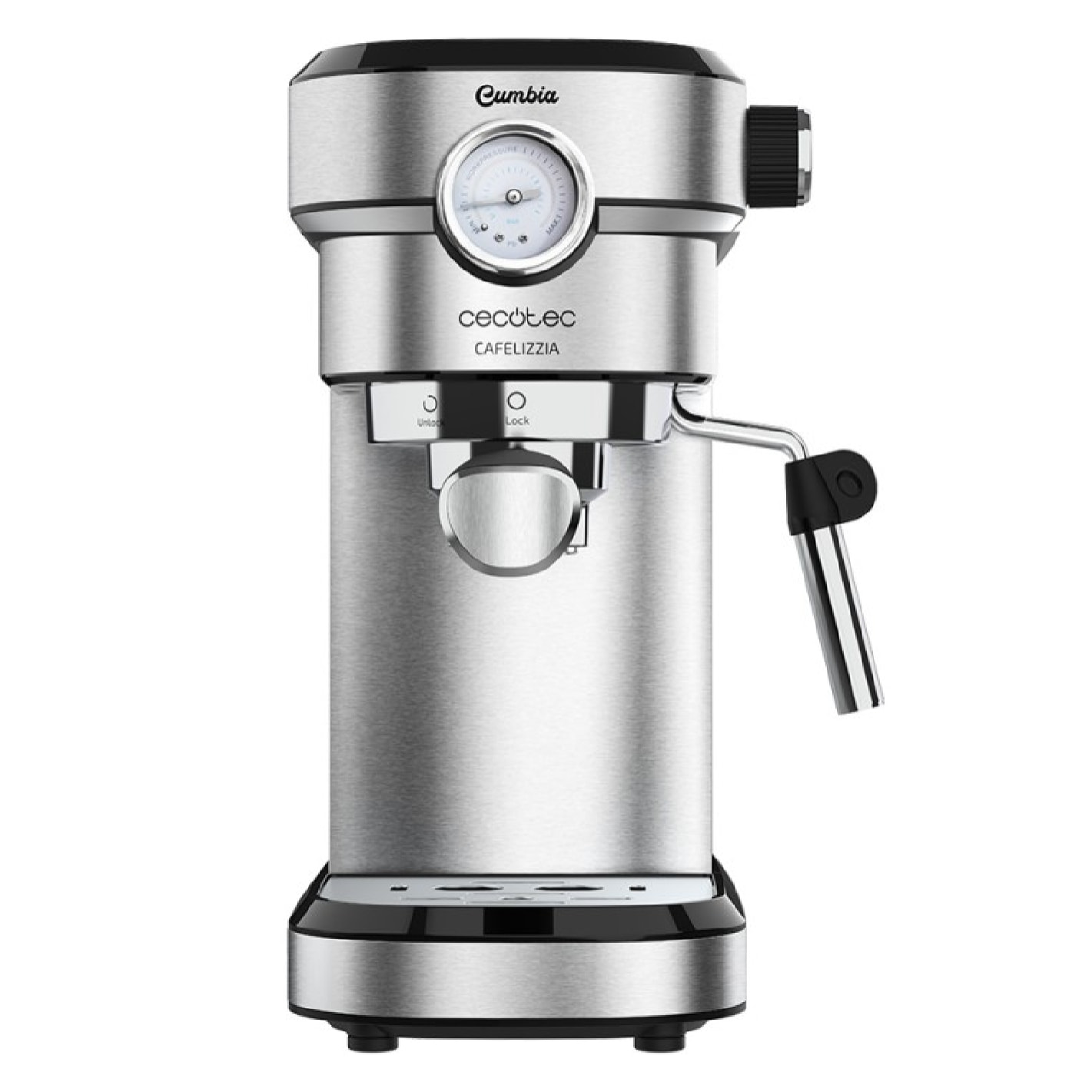 Cafetera para Espressos y Cappuccino Cafelizzia 790 Steel Pro. 1350 W, Manometro