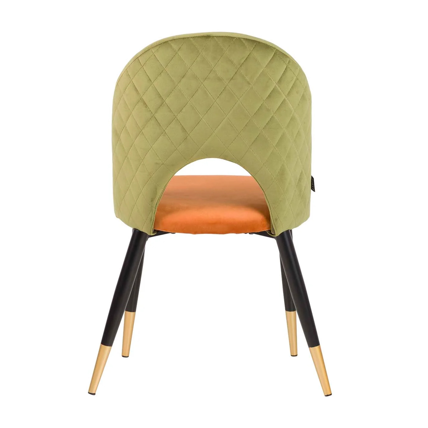 Silla Velvet Verde Naranja 49x54x87 Cm