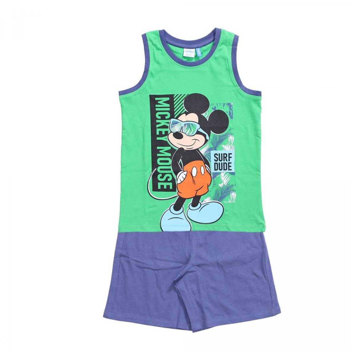 Set canotta e pantaloncino Topolino Verde Lui Disney Verde