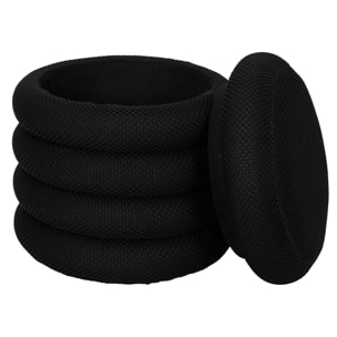 Pouf Rangement Atome Noir