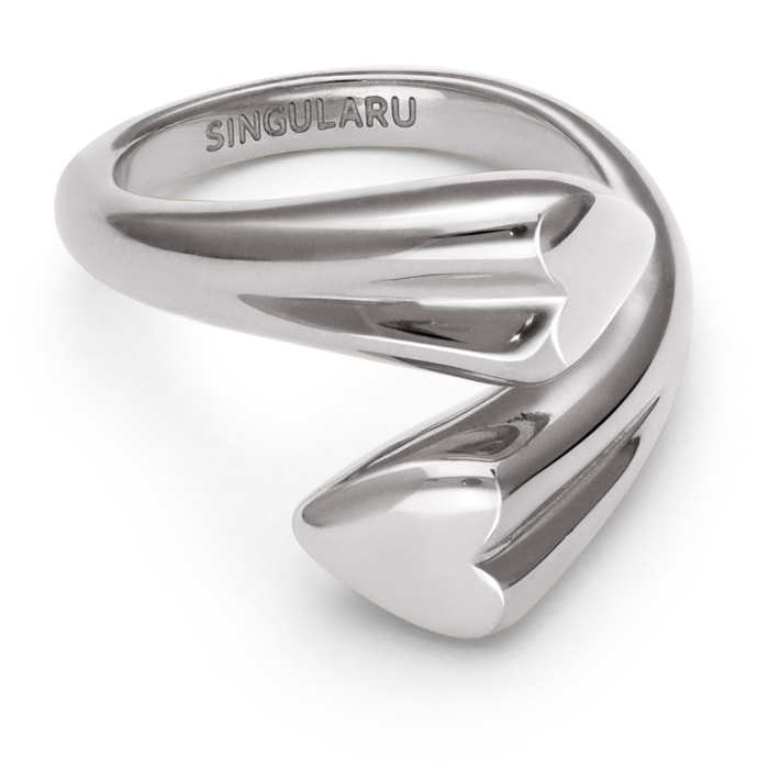 Anillo Abbraccio Amour Acero